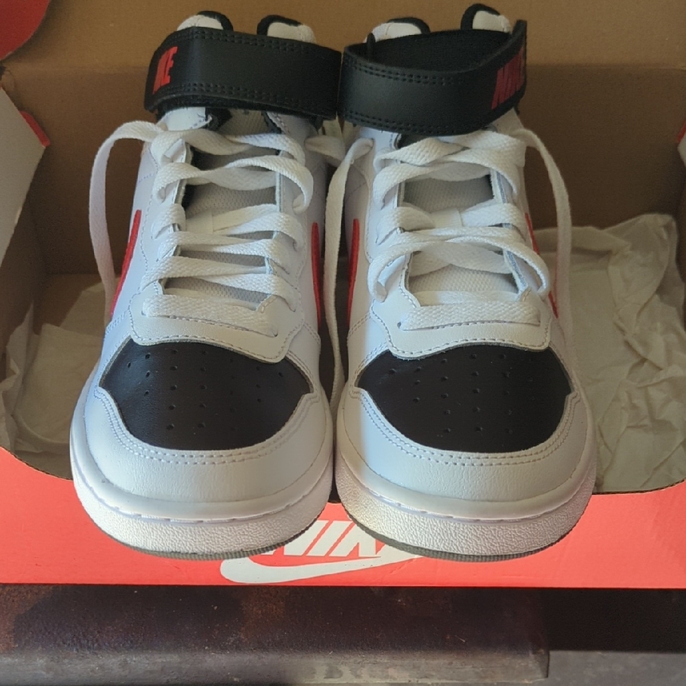 Nike Kids' Black, White, and Red Sneakers